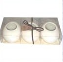 Set of 3 Ceramic Egg Shaped T Light Holders