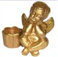 Gold Angel Dinner Candle Holder