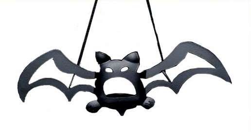 Hanging Black Bat Holder