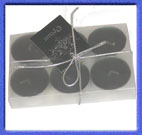 Pack of 6 Black Scented Opium T Lights