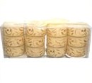 Set of 12 Gold Decorated T Lights