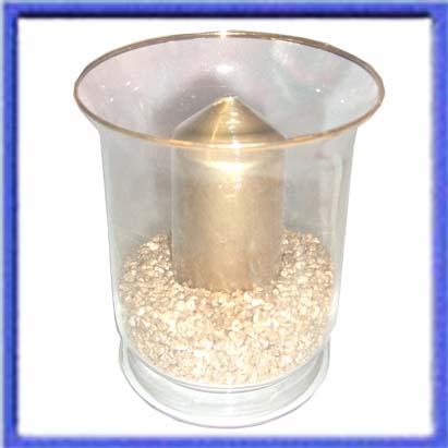 Hurricane Candle Lamp with Gold Sand & Candle