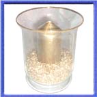 Hurricane Candle Lamp with Gold Sand & Candle