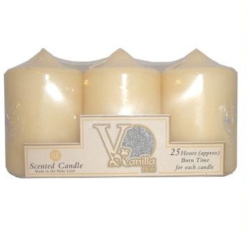 Set of 3 Vanilla Pillar Candles