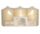 Set of 3 Vanilla Pillar Candles