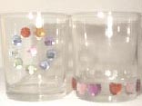Clear Glass Holders Decorated with Glass 'Jewels'