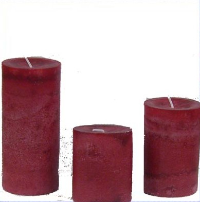 Red Colour Through Pilllar Candles