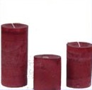 Red Colour Through Pilllar Candles