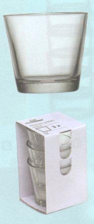 Set 3 Conical Glass NIght Light Holder 