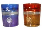 Gel Candles in Painted Glass