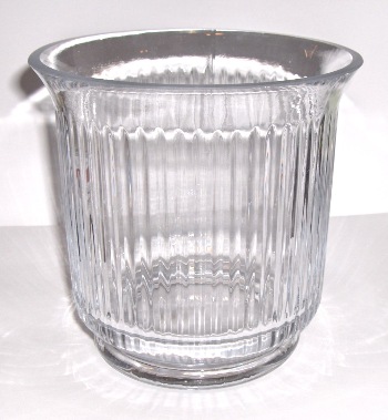 Ribbed Glass Hurricane Lamp