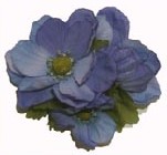 Blue Anemone Flower Candle Ring