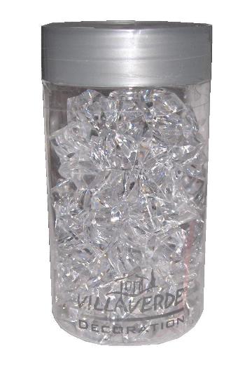 Jar of Clear Acrylic Stones