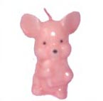 Small Pink Mouse Candle 