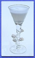 Champagne Glass Candles with Ivory Flowers
