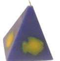 Blue & Yellow Pyramid Candle