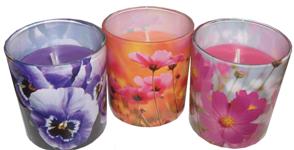 Flower Design Scented Candle 