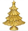 Gold Christmas Tree Candle