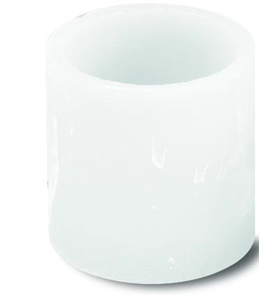 White Cylinder Wax Lantern