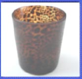 Round Leopard T Light or Votive Holder