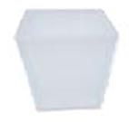 Square White Frosted Candle Holder
