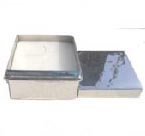 Candle in Square Silver Box