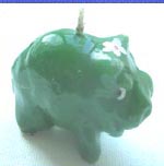 Green Hippo Candle
