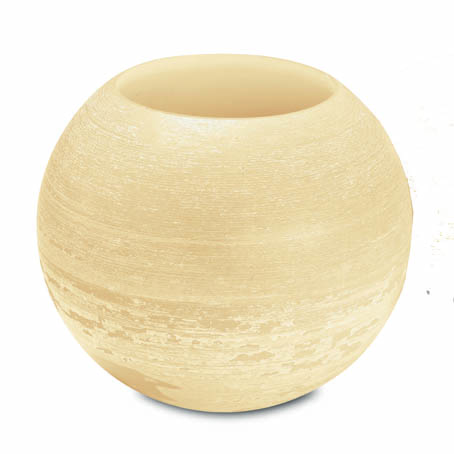 Round Ivory Wax Lantern