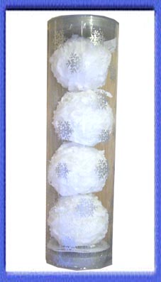 Four Small Snowball Candles
