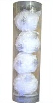 Four Small Snowball Candles