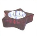 Red Glass Star T Light Holder