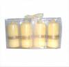 Set of 4 Pillar Candles with Gold Band & Pearls Thumbnail