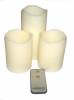 Set of 3 LED Flickering Pillar Candles Gently Vanilla Scented Thumbnail