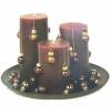 Beaded Three Candle Gift Set, Brown Thumbnail