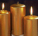 Christmas Coloured & Gold/Silver Candles