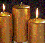 Gold Pillar Candles