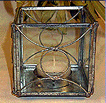 Metal and Glass T Light Lantern