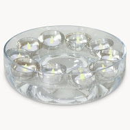 Small Glass Floating Dish for T Lights