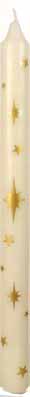 Gold Star Dinner Candle